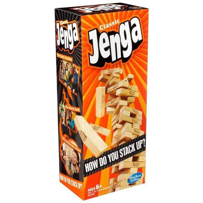 Hasbro Classic Jenga Stacking Game, , large image number 0