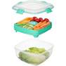 DEXAM INTERNATIONAL LTD - Sistema Salad To-Go Clear Food Container 1.1L (Assortment - Includes 1)