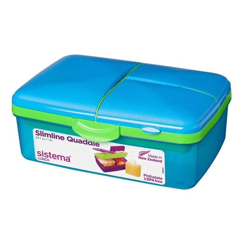 Sistema Slimline Quaddie Coloured Lunchbox, , large image number 0