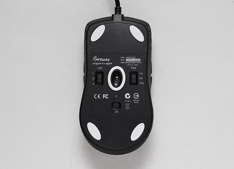 Ducky Feather Omron Switch RGB Gaming Mouse - Black and White Edition, , large image number 1