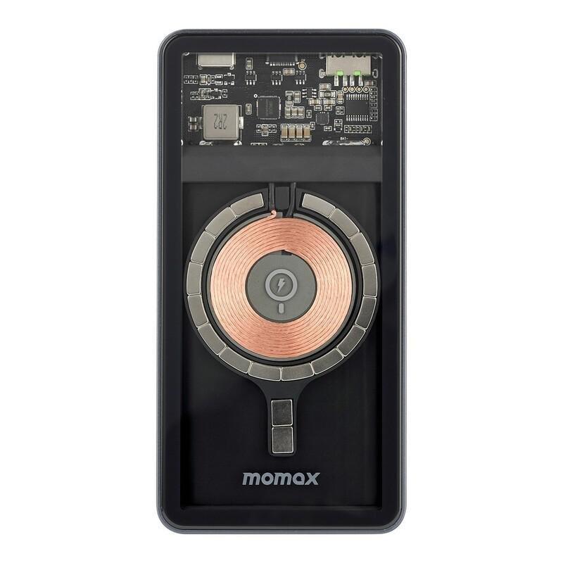 Momax Q.Mag Power+ 10000 mAh Magsafe Magnetic Power Bank Black, , medium