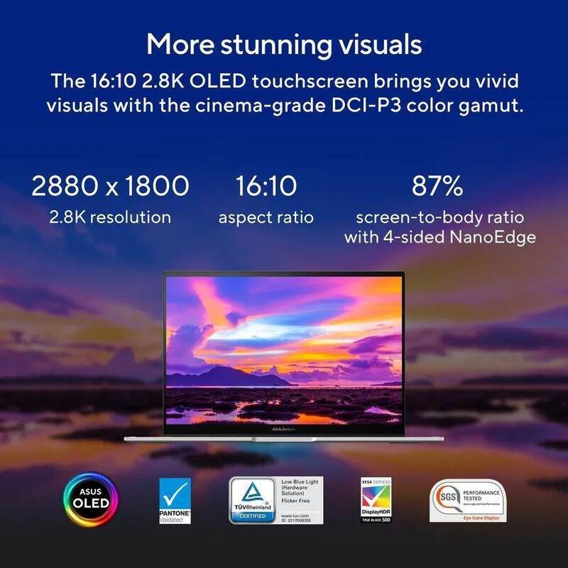 ASUS Zenbook 14 Flip OLED Touch Screen Laptop - UP3404VA-OLEDI7B Intel Core i7-1360P/16GB RAM/1TB SSD/Intel Iris Xe Graphics/14-inch 3K (2880 x 180..., , large image number 7