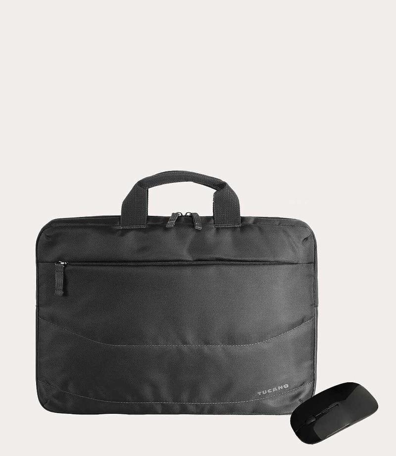 Tucano Idea Bundle Slim Bag 14-Inch - Black (Wireless Mouse), , large image number 0