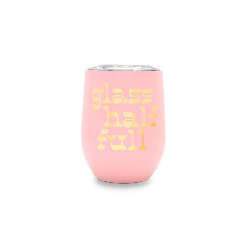 Ban.do Stainless Steel Cup With Lid Glass Half Full 354ml, , large image number 0
