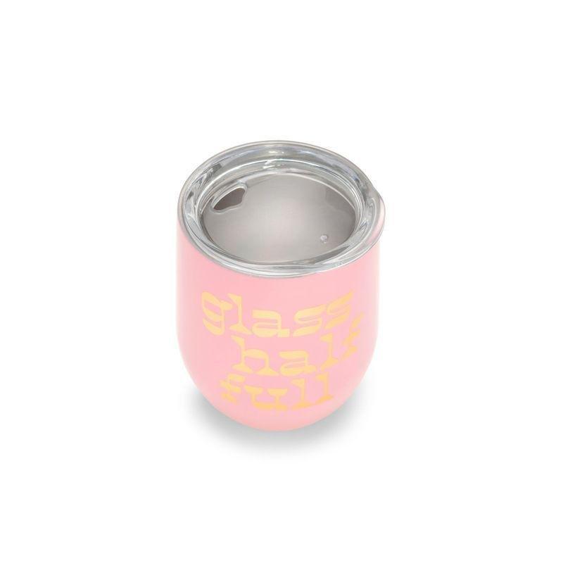 Ban.do Stainless Steel Cup With Lid Glass Half Full 354ml, , large image number 1