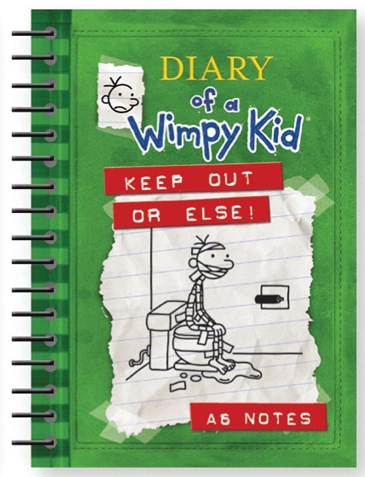 A6 Wiro Notebook Diary Of A Wimpy Kid Green | Robert Frederick, , large image number 0