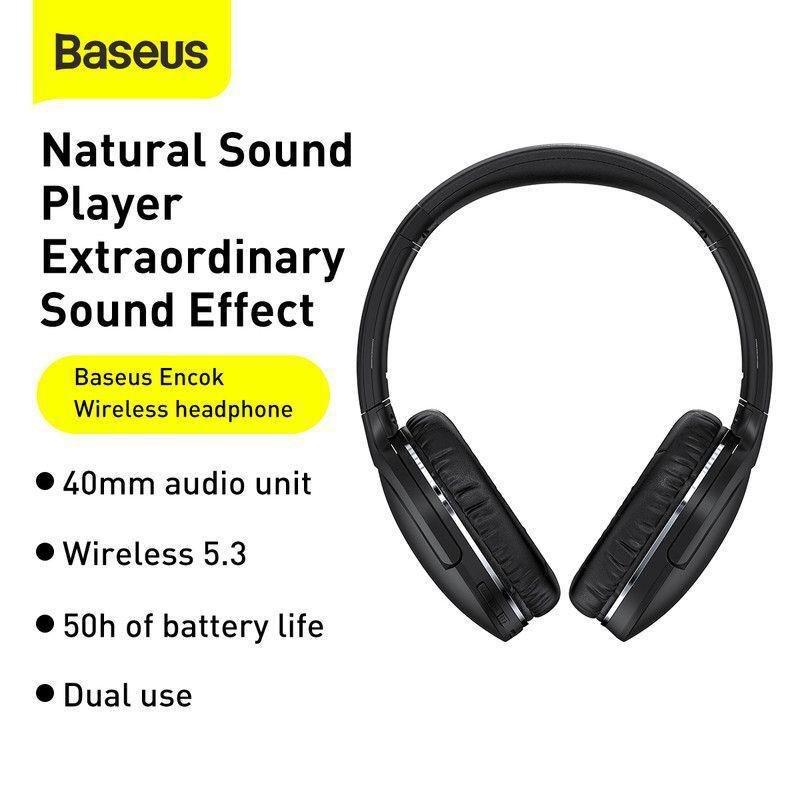 Baseus Encok Wireless headphone D02 Pro Black, , large image number 4