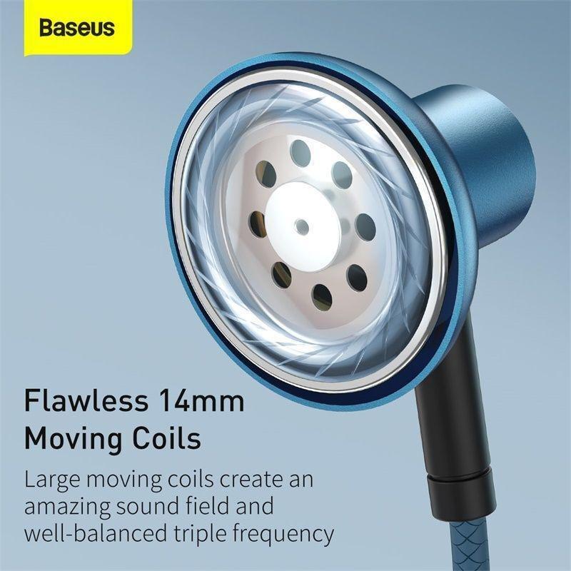 Baseus Encok H19 3.5mm Wired Earphone - Blue, , large image number 3
