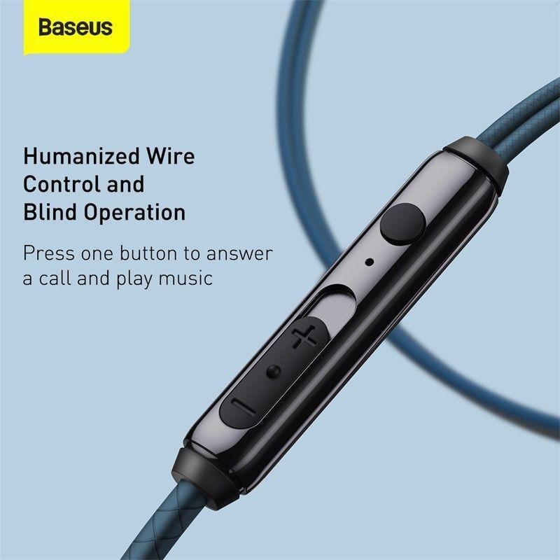 Baseus Encok H19 3.5mm Wired Earphone - Blue, , large image number 5