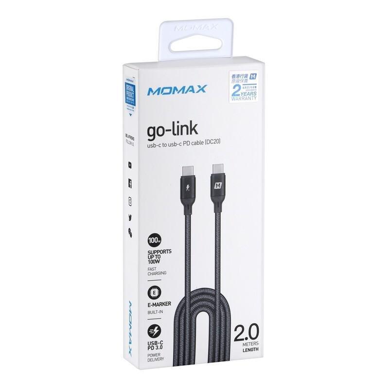 Momax Go Link Type-C To Type-C Pd 100W Charging Cable 2M, , large image number 1