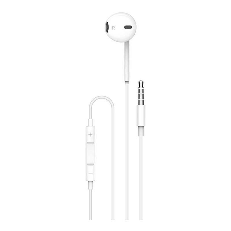 Porodo Soundtec Single Mono Earphones 3.5mm with High-Clarify Mic White, , medium
