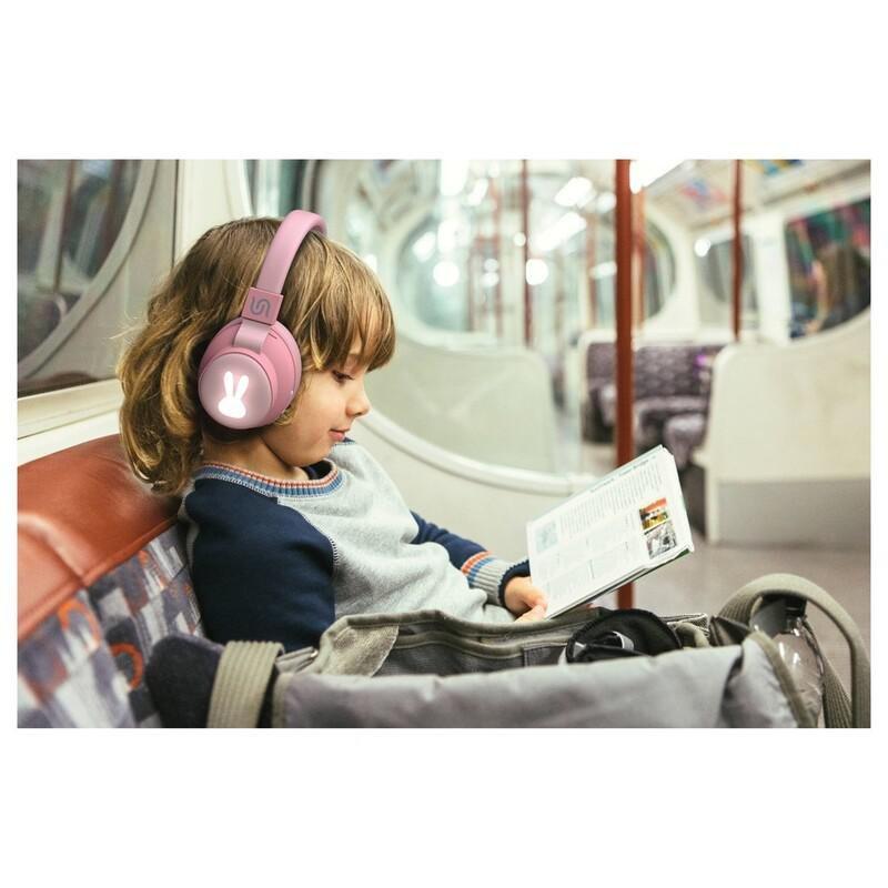 Porodo Soundtec Kids Wireless Over-Ear Headphone Pink Rabbit, , large image number 1