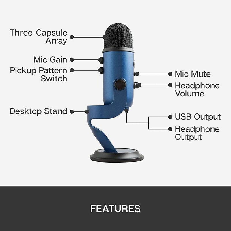 Blue Microphones Yeti USB Microphone - Midnight Blue, , large image number 5