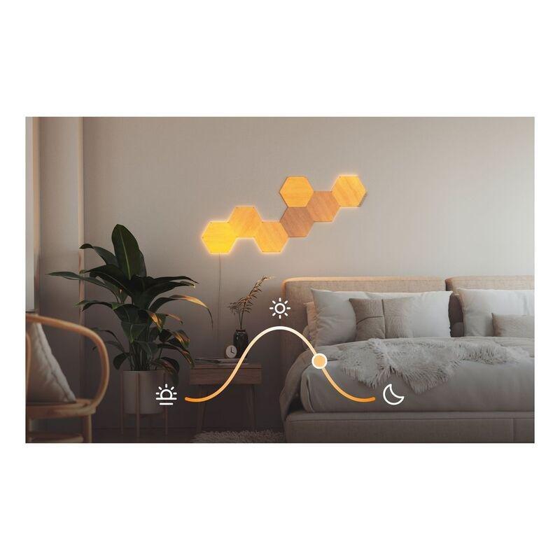 Nanoleaf Elements Hexagons Starter Kit Birchwood (Pack of 7), , large image number 1