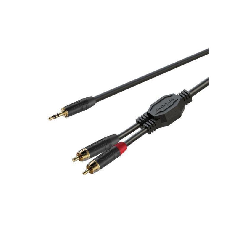 Roxtone Gptc140L3 Professional JK 3.5mm To 2RCA - Gold 3M Cable, , large image number 0