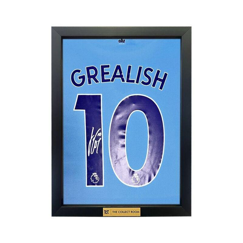 The Collect Room Jack Grealish Back Signed 22/23 Man City Premier League Jersey (34 X 5 X 48cm), , large image number 0