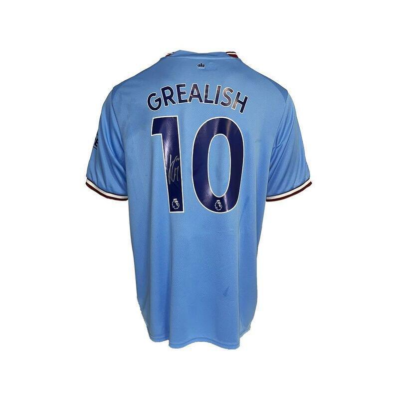The Collect Room Jack Grealish Back Signed 22/23 Man City Premier League Jersey (34 X 5 X 48cm), , large image number 1