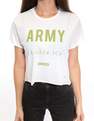 THE LAUNDRY ROOM - Army Womens Crop Muscle Tee