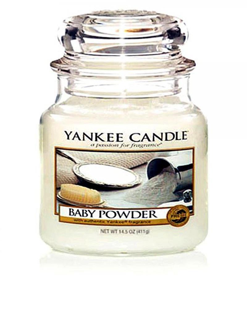 Yankee Candles Baby Powder Classic Medium Jar Candle, , large image number 0
