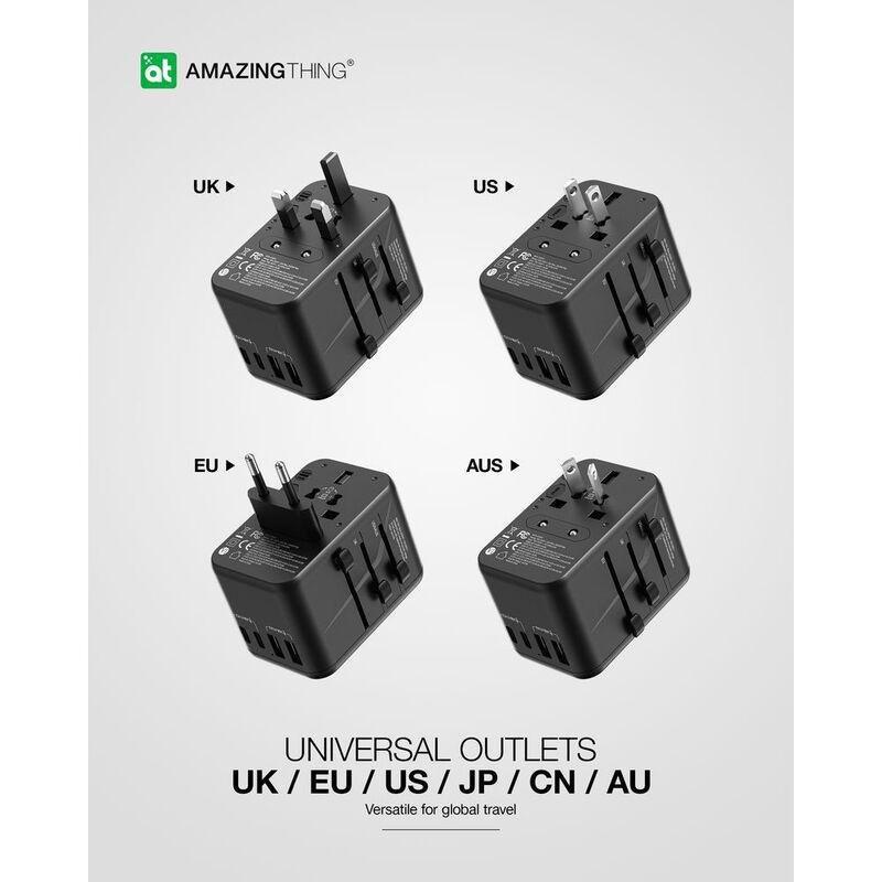 AmazingThing Explorer Pro PD 65W 5 Ports 2A + 3C Travel Charger - Black, , large image number 3