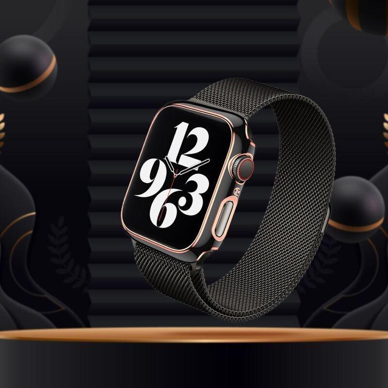 HYPHEN Apple Watch Frame Protector 41mm - Black/Rose Gold, , large image number 1