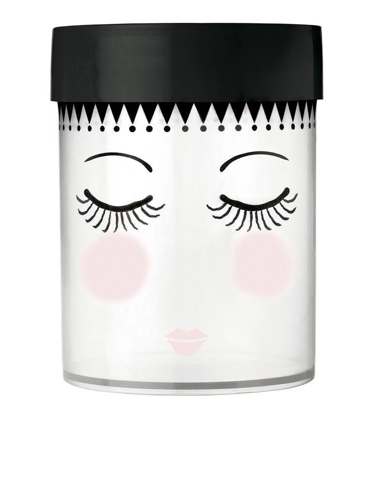 Miss Etoile Eyes & Dots Canister Black/Wht Large, , large image number 0