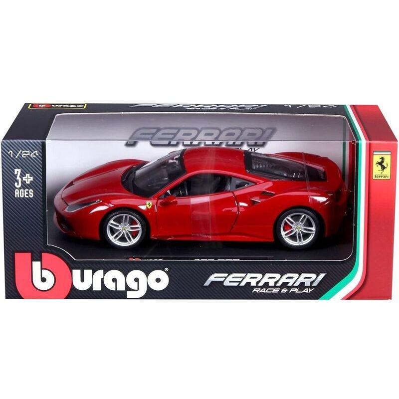 BBurago Ferrari 488 GTB 1.24 Race & Play Die-Cast Model Car, , large image number 2
