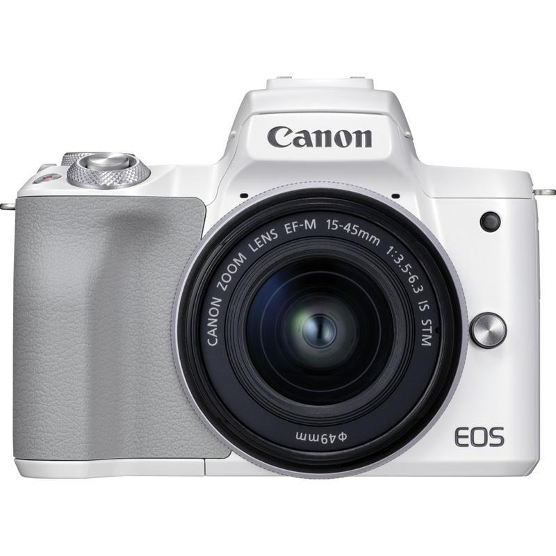 Canon EOS M50 Mark II Mirrorless Camera + EF-M 15-45mm IS STM Lens White, , large image number 1