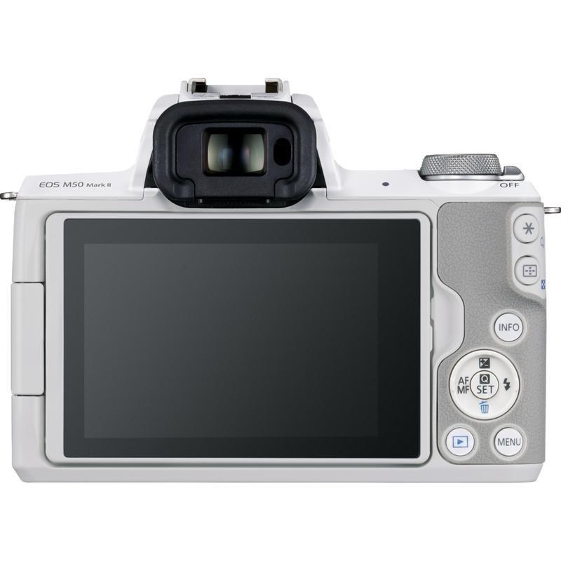 Canon EOS M50 Mark II Mirrorless Camera + EF-M 15-45mm IS STM Lens White, , large image number 6