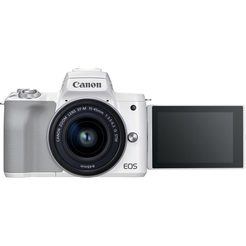 Canon EOS M50 Mark II Mirrorless Camera + EF-M 15-45mm IS STM Lens White, , large image number 8