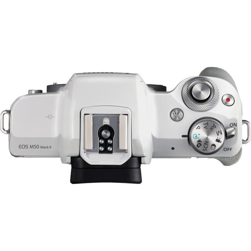 Canon EOS M50 Mark II Mirrorless Camera + EF-M 15-45mm IS STM Lens White, , large image number 10
