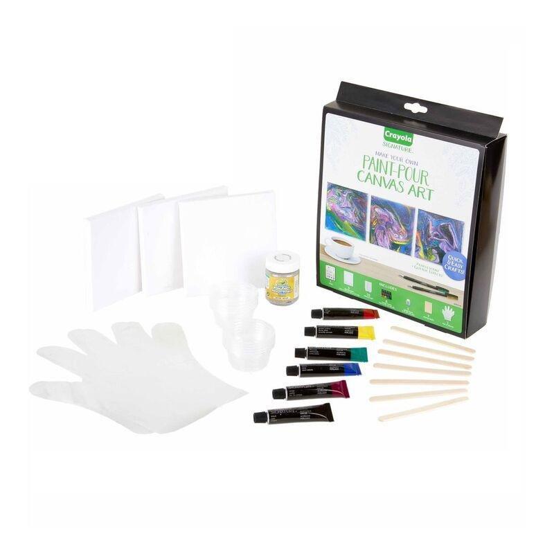 Crayola Signature Make Your Own Paint Pour Canvas Art, , large image number 0