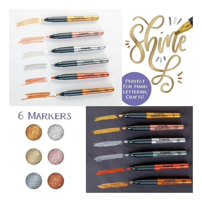 Crayola Signature Liquid Metal Craft Markers (Set Of 6), , large image number 1