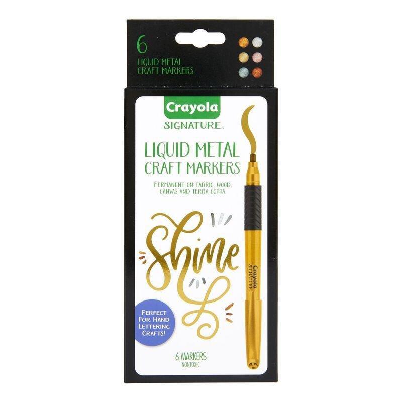 Crayola Signature Liquid Metal Craft Markers (Set Of 6), , large image number 2