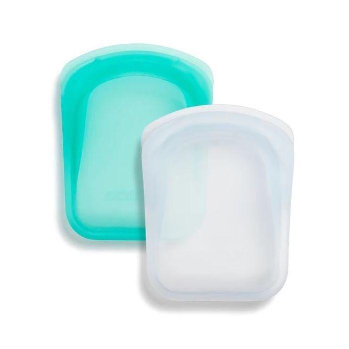 Stasher Pocket Bag Clear + Aqua (2 Pack), , large image number 0
