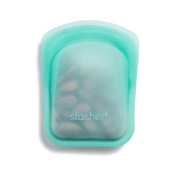 Stasher Pocket Bag Clear + Aqua (2 Pack), , large image number 2