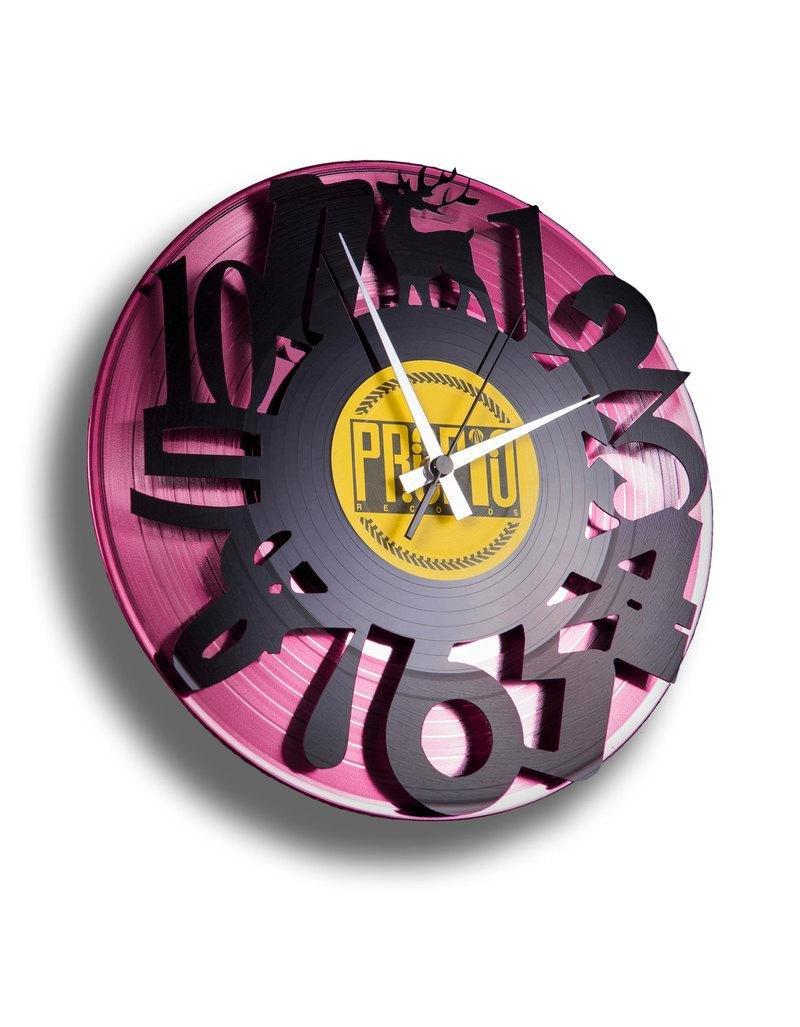 Disc O Clock Numbers Pink Vinyl Clock, , large image number 0