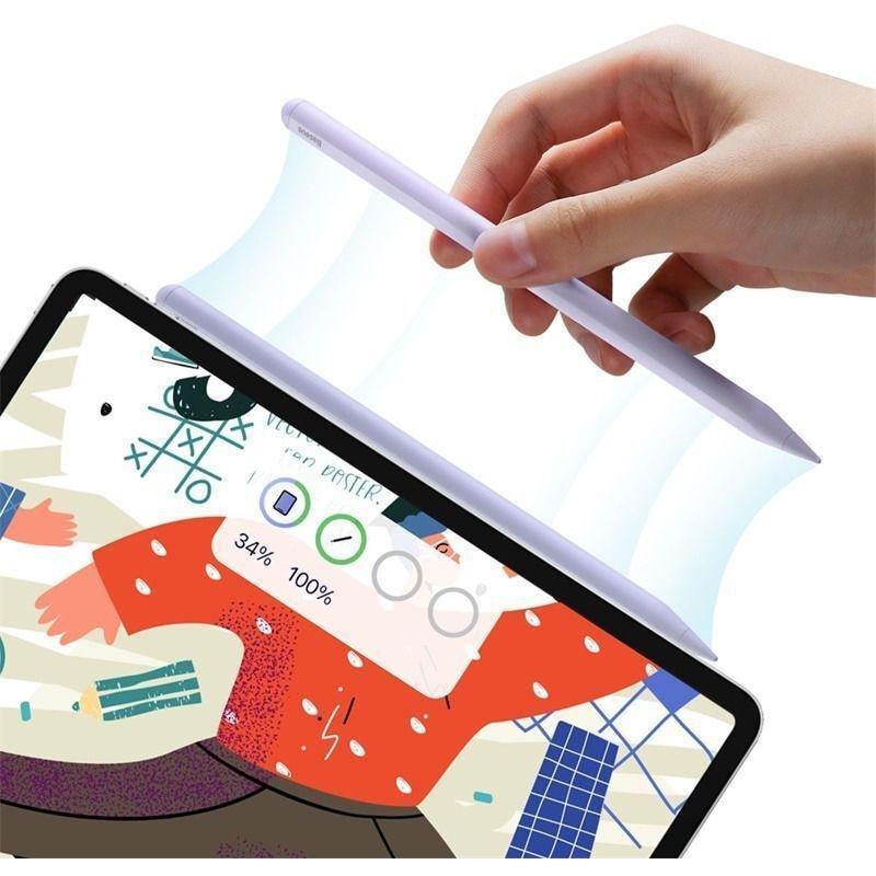 Baseus Smooth Writing 2 Series Wireless Charging Stylus Portable Touch Screen Capacitive Pencil with Nib - Active Wireless Version - Purple, , large image number 2