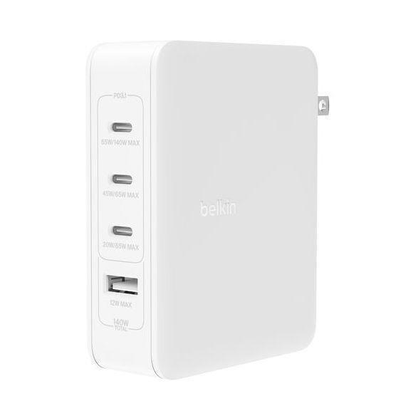 Belkin BoostCharge Pro 140W 4-Port GaN Wall Charger - White, , large image number 4