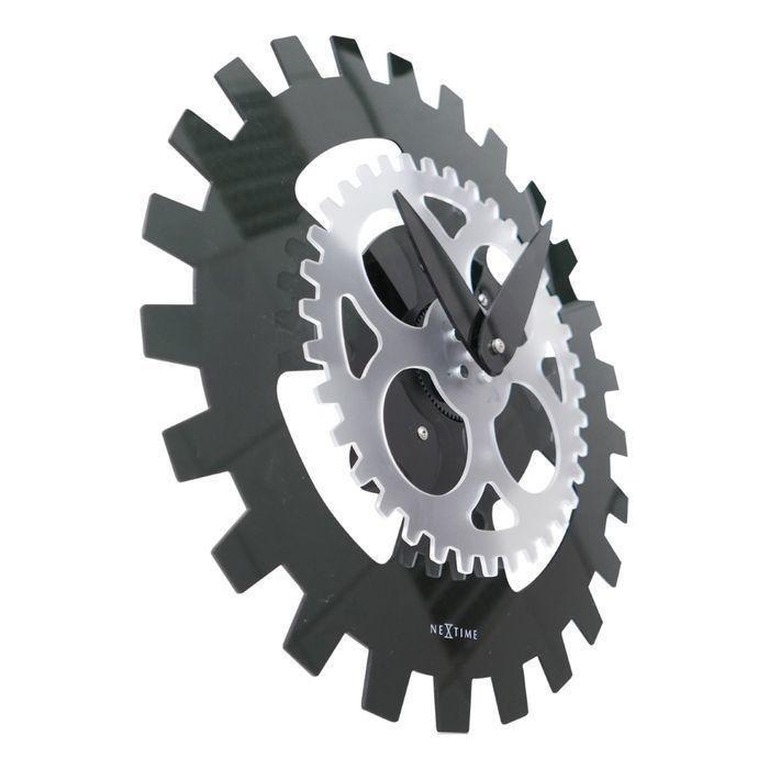 Nextime Moving Gears Wall Clock Black, , large image number 1