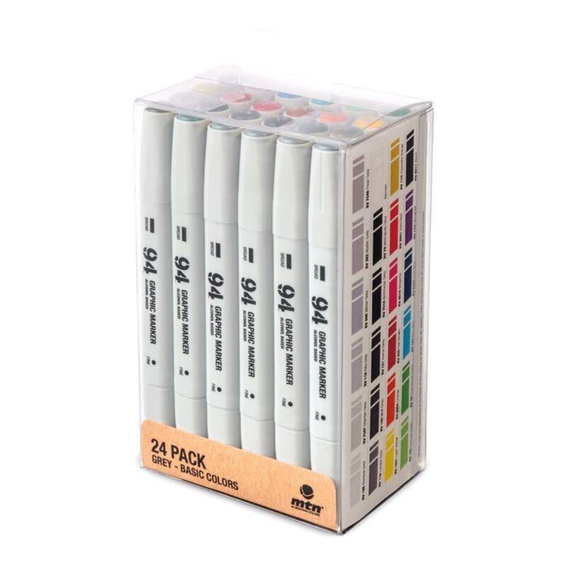Montana Colors MTN 94 Graphic Markers Solid + Grey (Set of 24), , large image number 0