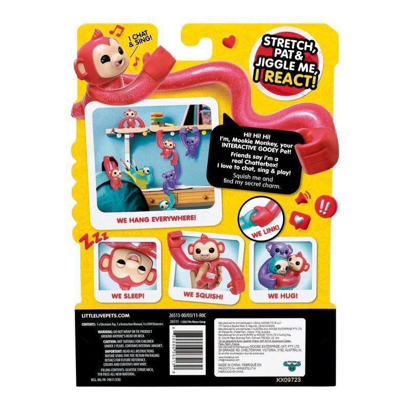 Moose Toys Little Live Pets Hug N Hang Zoogooz Mookie Monkey Toy, , large image number 1