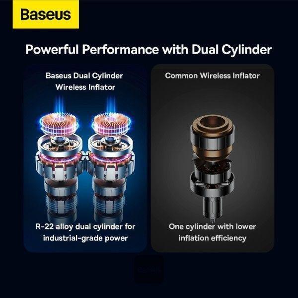 Baseus Mega Energy Pump Dual Cylinder Wireless Inflator - Black, , large image number 2