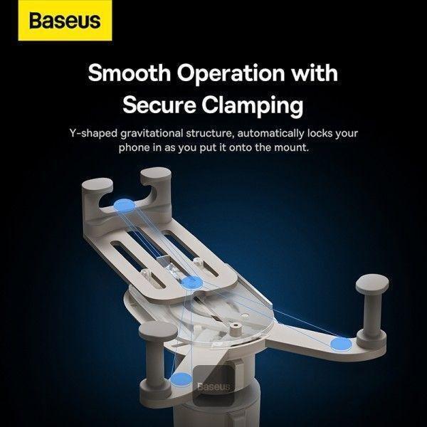 Baseus Stable Gravitational Wireless Charging Car Mount Pro 15W (Air Outlet Version) - Creamy White, , large image number 4