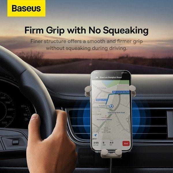 Baseus Stable Gravitational Wireless Charging Car Mount Pro 15W (Air Outlet Version) - Creamy White, , large image number 5