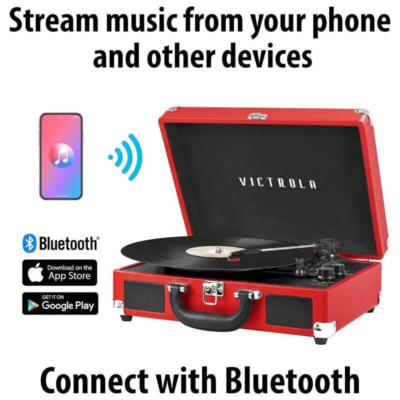 Victrola Journey 3-In-1 Portable Suitcase Record Player - Red, , large image number 0
