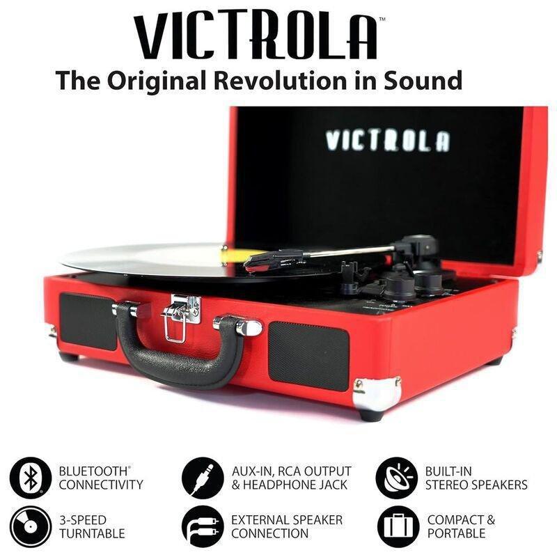 Victrola Journey 3-In-1 Portable Suitcase Record Player - Red, , large image number 1