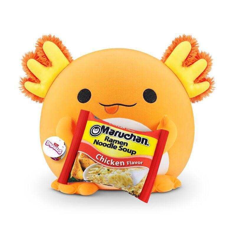 Zuru Snackles Series 1 Albie The Axolotl & Maruchan Medium 13-Inch Plush Toy, , large image number 0