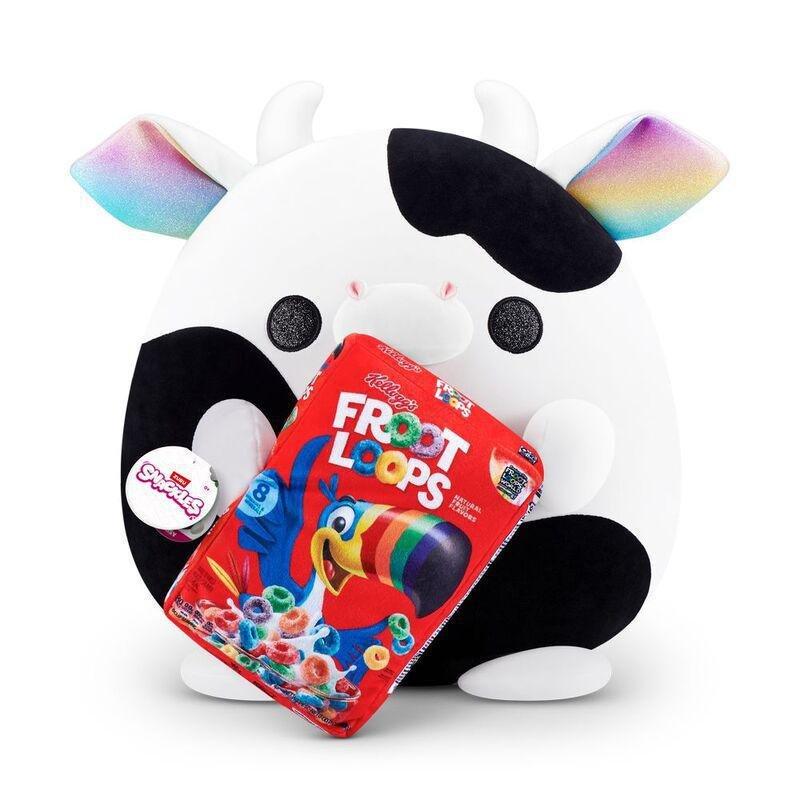 Zuru Snackles Series 1 Daisy The Cow & Froot Loops Medium 13-Inch Plush Toy, , large image number 0