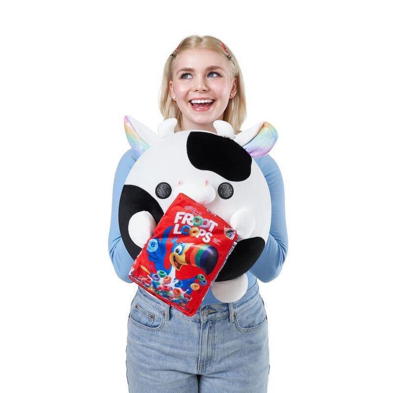 Zuru Snackles Series 1 Daisy The Cow & Froot Loops Medium 13-Inch Plush Toy, , large image number 1